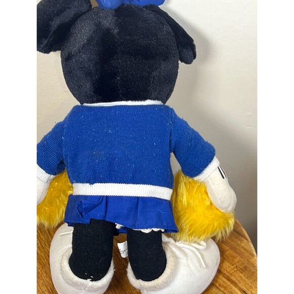 Vintage Minnie Mouse Cheerleader‎ Plush Blue Yellow Walt Disney World - Picture 2 of 5